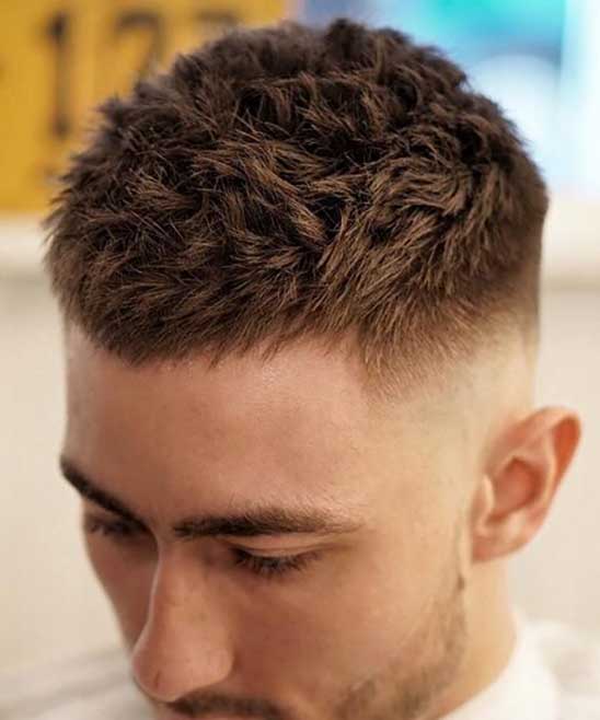 Short Fade Haircut With Line
