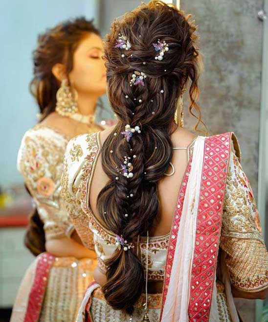Simple Bridal Hairstyles Wedding Indian