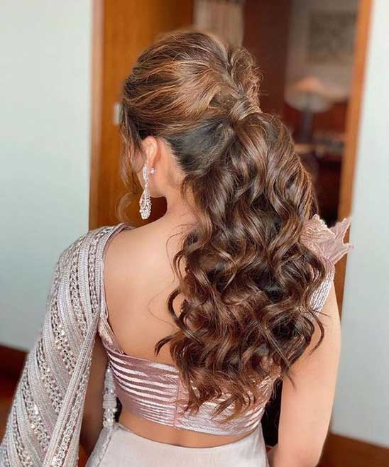 Simple Hair Style for Saree