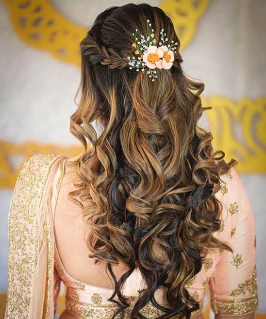 Simple Hairstyles for Curly Indian Hair for Wedding
