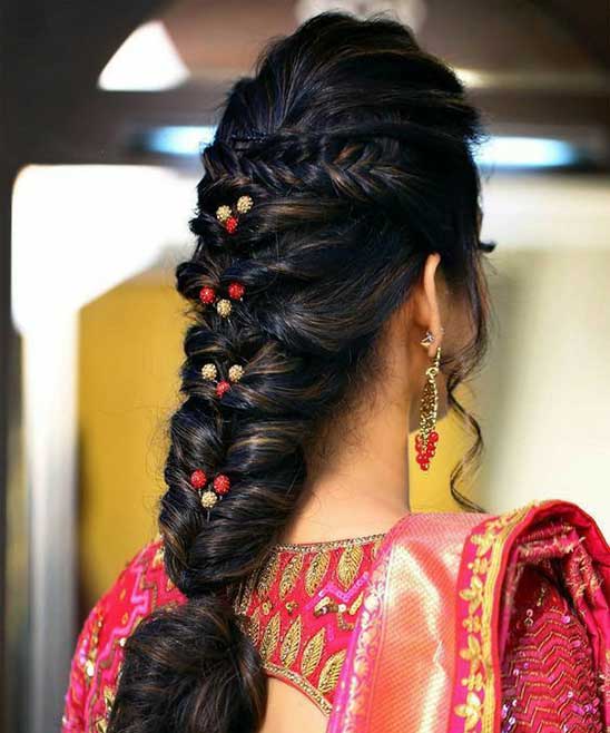 Simple Saree Hairstyle