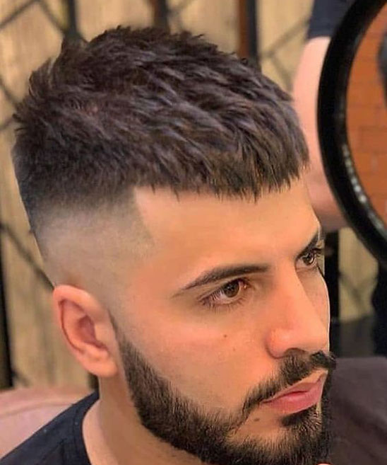 Simple Short Haircut Hairstyle for Clean Shaved Men
