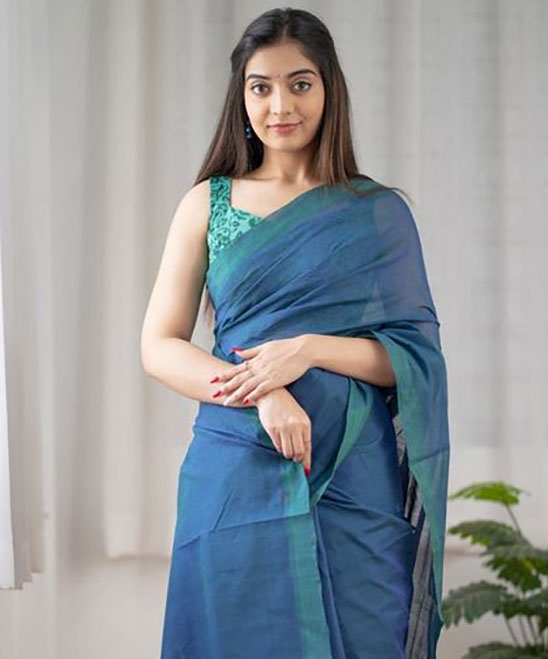 Traditional Saree With Short Hair