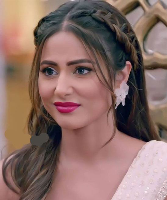 Braid Hairstyle With Lehenga