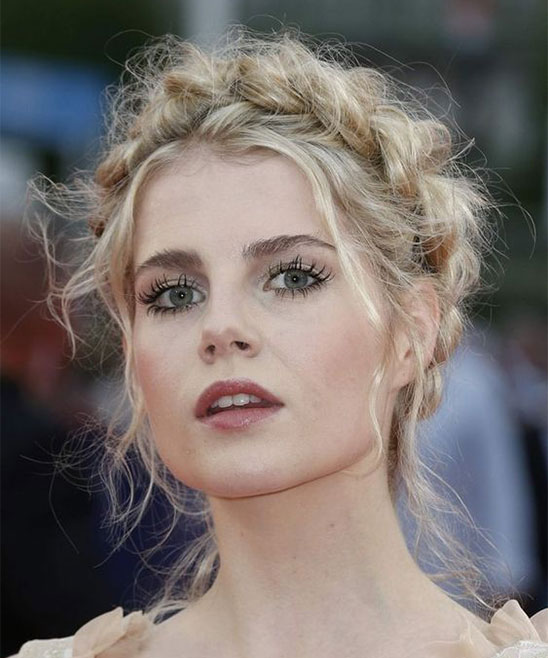 Braid Hairstyle With Lehenga