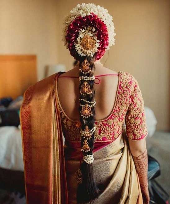 Bridal Hairstyles With Flowers Indian