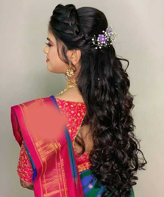 Bun Hairstyle Indian for Saree