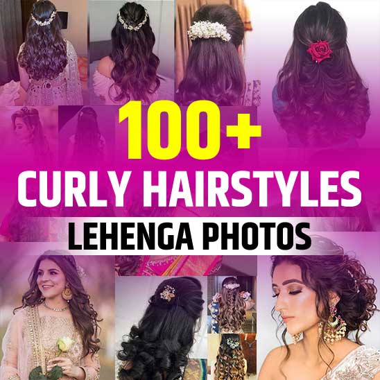 Curly Hairstyles for Lehenga