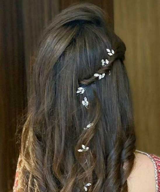Curly Hairstyles for Lehenga