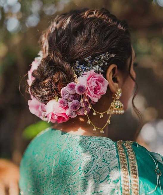 Engagement Hairstyle on Saree