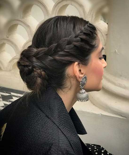 French Roll Hairstyle Indian