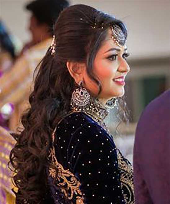 50+ Front Hairstyles for Indian Wedding Reception - TailoringinHindi