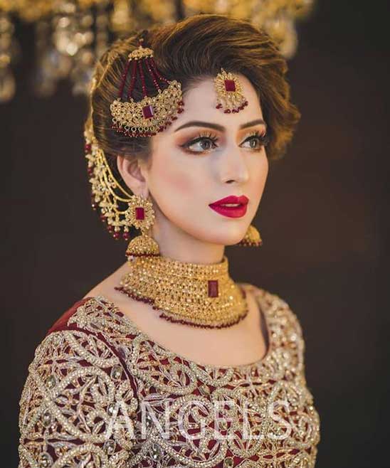 Hairstyle for Long Face Indian Bride