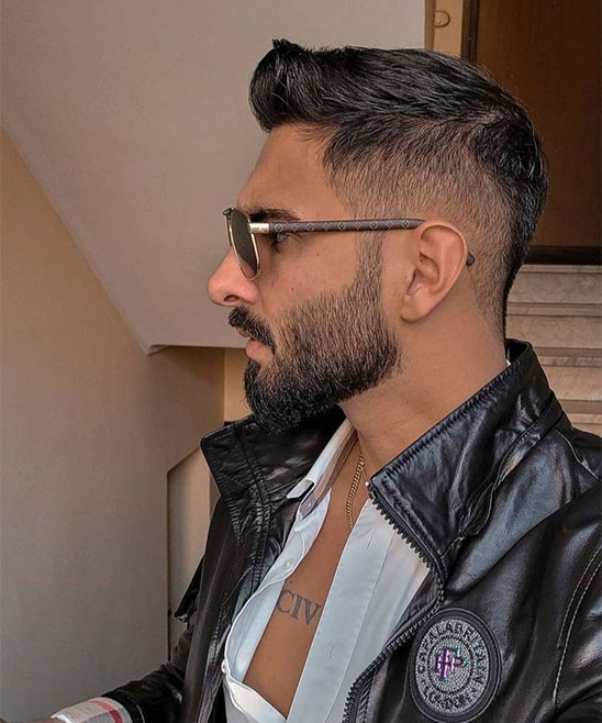 Hairstyle for Men on Suit Oval Face