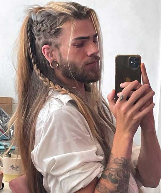 Hairstyle for Men with Thick Long Hair