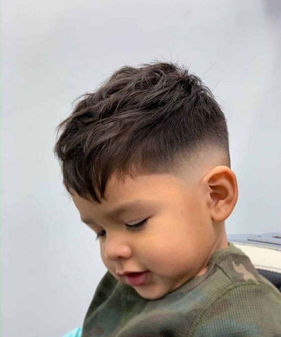 Hairstyle for Round Face Boys Kids