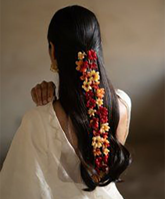 Hairstyle on Gown for Indian Wedding