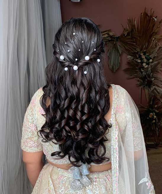 Hairstyle on Saree Open Hair
