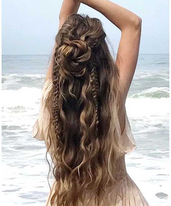 Hairstyles for Girls with Long Hair Bun Messey