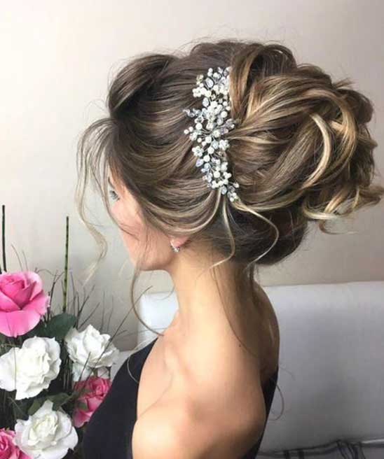 Indian Bridal Bun Hairstyles with Flowers
