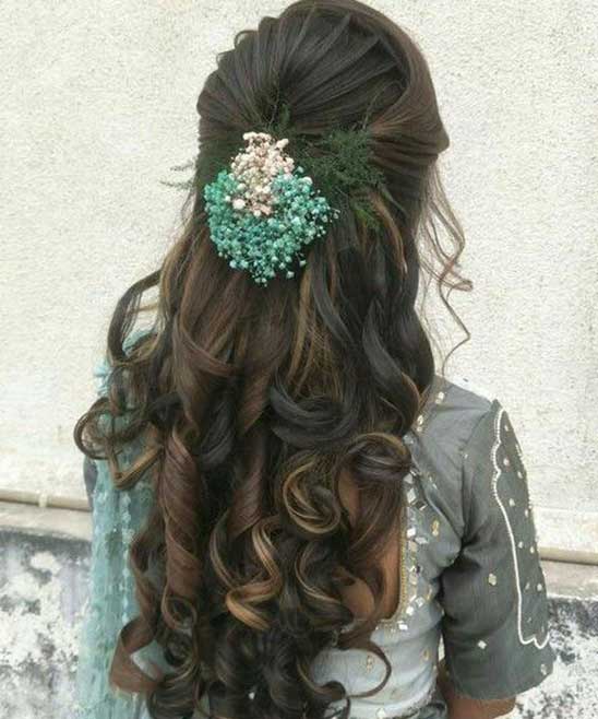 Indian Bridal French Hairstyles with Readymade False Hair for Reception
