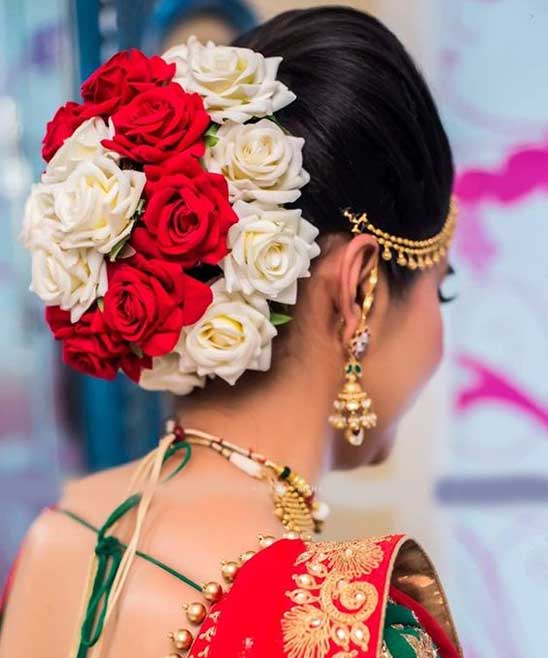 Indian Bridal Hair with Flowers