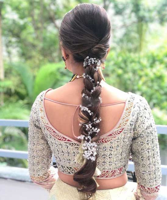 Indian Bridal Hairstyle for Big Forehead