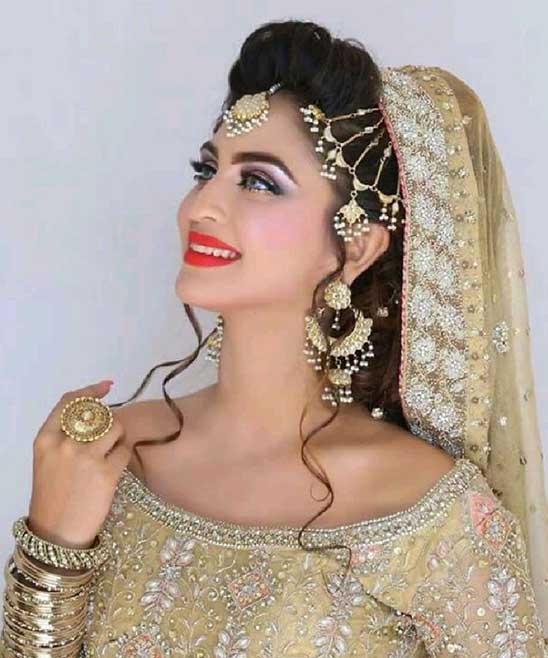 Indian Bridal Hairstyle for Lehenga