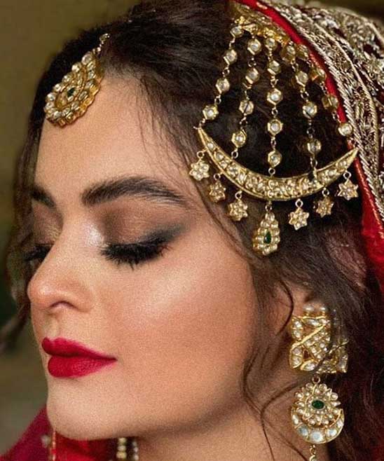 Indian Bridal Hairstyle for Oval Face
