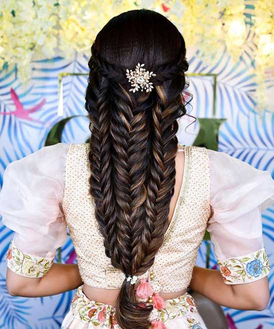 Indian Bridal Hairstyles Images for Reception