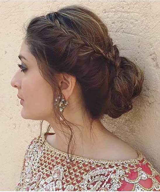 Indian Bun Hairstyles With Flowers