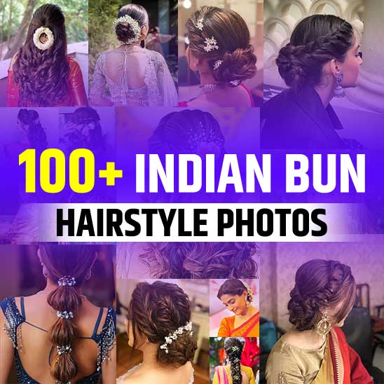 Indian Bun Hairstyles for Saree
