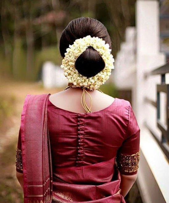 Kerala Bridal Bun Hairstyles