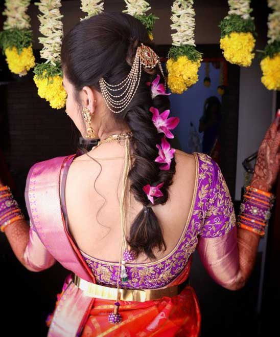 Kerala Hindu Bridal Hairstyle Backside