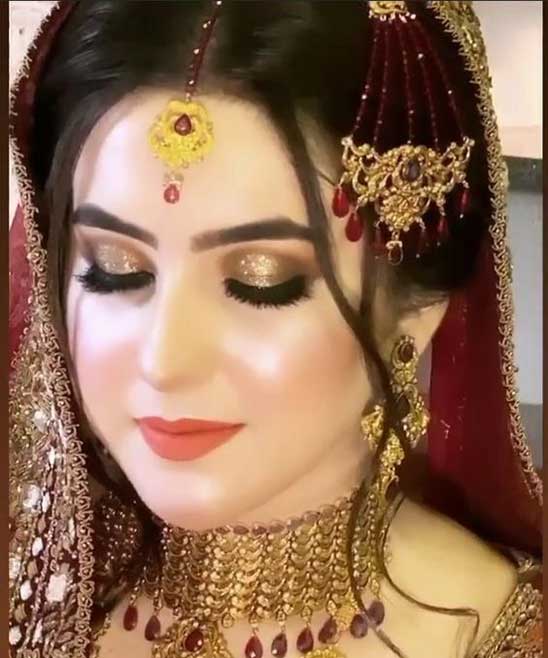 Round Face Matha Patti Hairstyles For Barat - India 2023