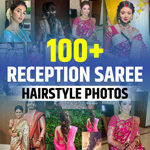 Modern Reception Hairstyles for Saree