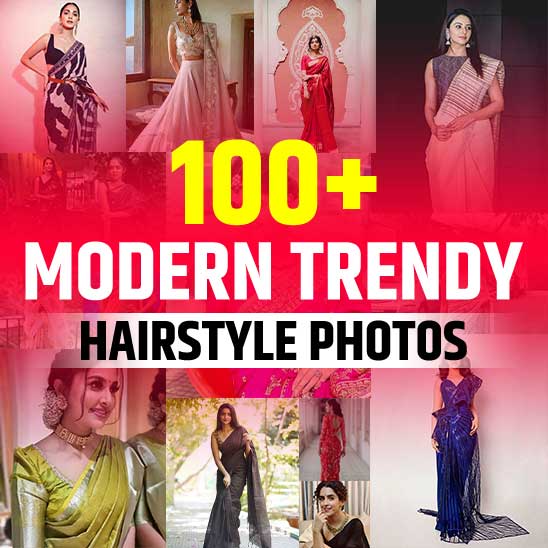 Modern Trendy Hairstyle for Saree