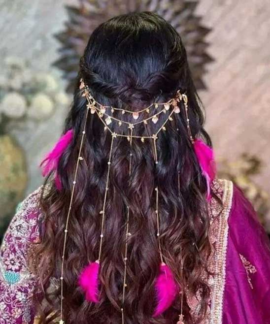 Open Hair Hairstyle on Saree