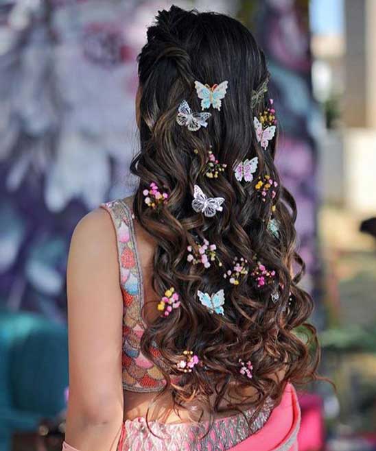 Open Hair Style for Saree