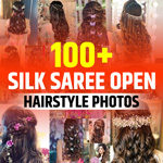 Open Hairstyle with Silk Saree