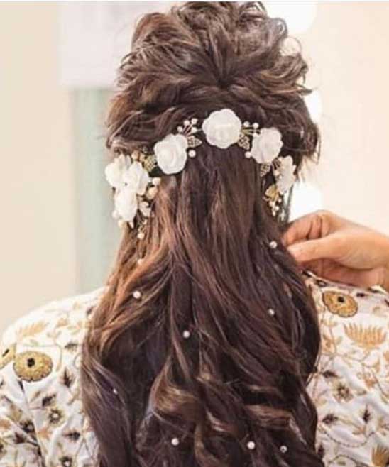 Pakistani Bridal Hairstyles for Long Hair