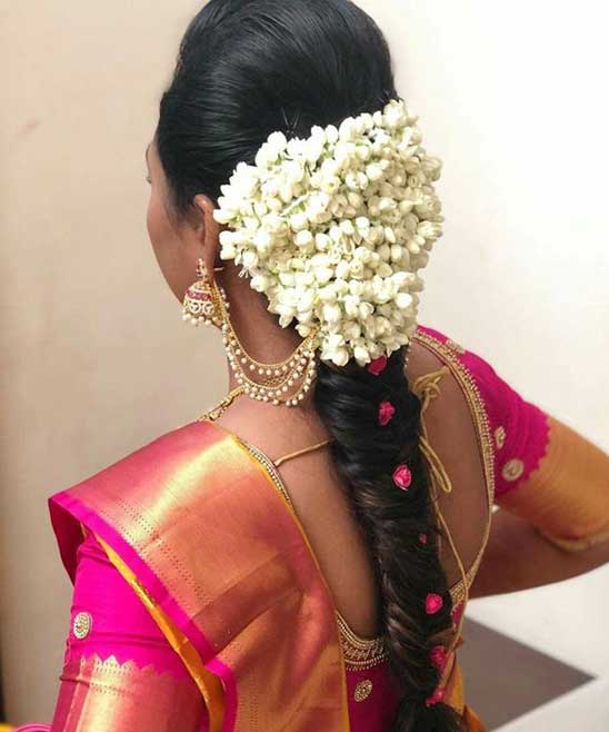 Reception Free Hairstyles for Saree