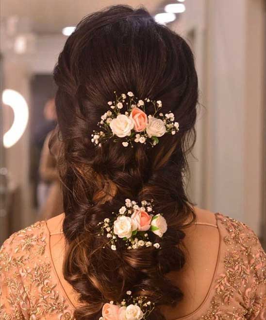 Reception Hairstyle for Silk Saree Wedding