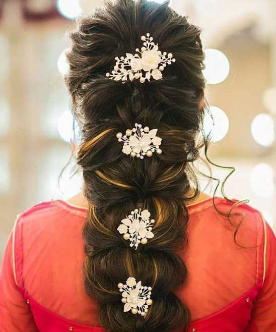 Reception Hairstyles in Saree for Height Girls in Tamilnadu