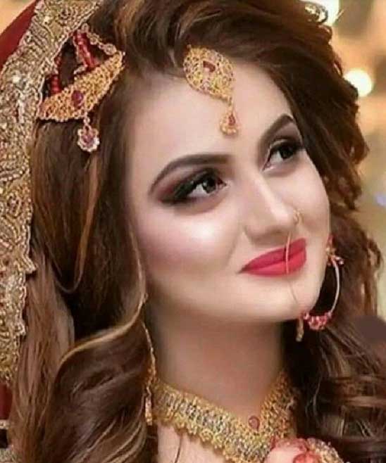 Round Face Pakistani Bridal Hairstyles