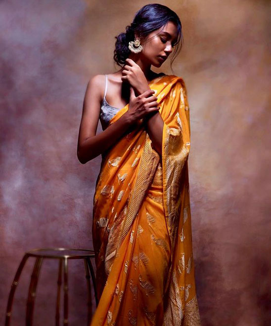 Short Hair Style with Saree