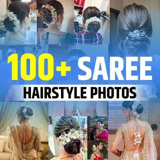 Simple Hairstyle for Saree Pictures