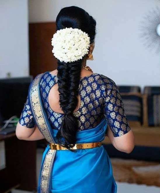 South Indian Bridal Front Broad Head Hairstyle