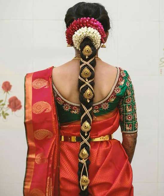 South Indian Bridal Front Hairstyle Images