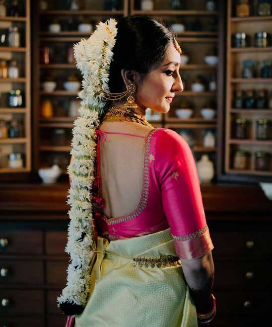 South Indian Bridal Front Long Head Hairstyle